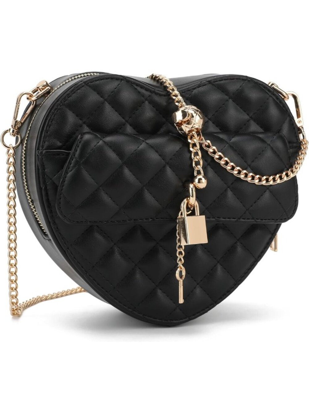 Heart Shape Crossbody Purse - Cute Valentine's Gift Handbag, Zip-Around Shoulder
